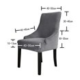 thumbnail image 3 of Amdohai Chair Cover Velvet Chair Slipcovers Removable Washable Soft Dining Chair Protector Cover Grey, 3 of 8