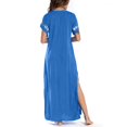 thumbnail image 4 of Robes d'Été Grande Taille pour Femmes 2024 Décontractées à Col en V Fendu à Manches Courtes Imprimées Économisez jusqu'à 65 % de Rabais!, 4 of 8