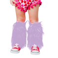 thumbnail image 1 of Diconna Girl's Faux Fur Leg Warmers Solid Color Soft Cozy Fuzzy Boot Cuff Cover Party Costumes, 1 of 8