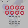 thumbnail image 4 of 8pcs/SET Premium Skateboard Beas, Pro Longboard Beas, 608, ABEC-11 Double Wheel Bea Replacement - Red, 4 of 8