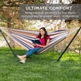 thumbnail image 4 of Best Choice Products 2-Person Brazilian-Style Cotton Double Hammock with Stand Set w/ Carrying Bag - Desert Stripes, 4 of 6