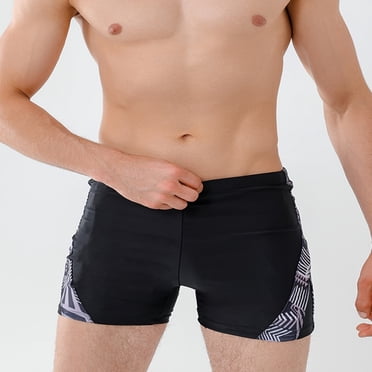 Pisexur Mens Swim Trunks,Boys Swim Trunks Elastic Fabric Men Casual High Stretch Swim High Elasticity And Softness Shorts Swimming Pants Men Swim Trunks Black,S