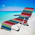 thumbnail image 3 of Recliner Chair Covers for Reclining Chair Stripe Chair Cover Printed Beach Towel Polyester Cotton Lounge Chair Towel Recliner Chair Covers with Pockets Beach Chair Covers with Pockets, 3 of 3