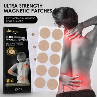 Patchs d'Acupuncture Magnétiques - Aimants Super Guérissants pour le Corps et le Soulagement de la Douleur - Plâtre d'Acupuncture Magnétique Gauss de 3 500 (Lot de 50)