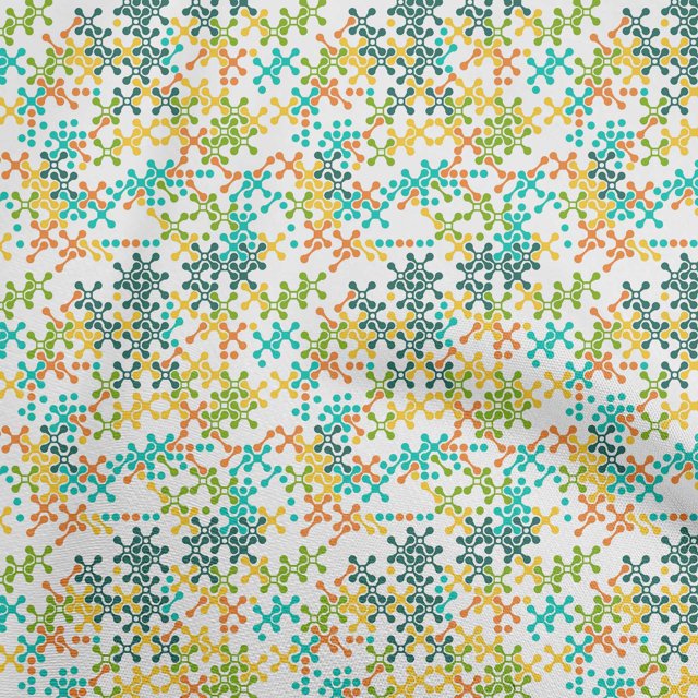 oneOone Viscose Chiffon Forest Green Fabric Abstracts Sewing Material Print Fabric By The Yard 42 Inch Wide