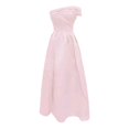 thumbnail image 1 of 2025 Commerce Extérieur Robe à une Épaule Contraste en Maille Fermeture Éclair au Dos Robe Transparente Robe en Satin Robe de Soirée Robes pour Femmes Été Invitée de Mariage Fête d'Anniversaire Jupe Tutu Vert Fente Haute Robe de Soirée, 1 of 3