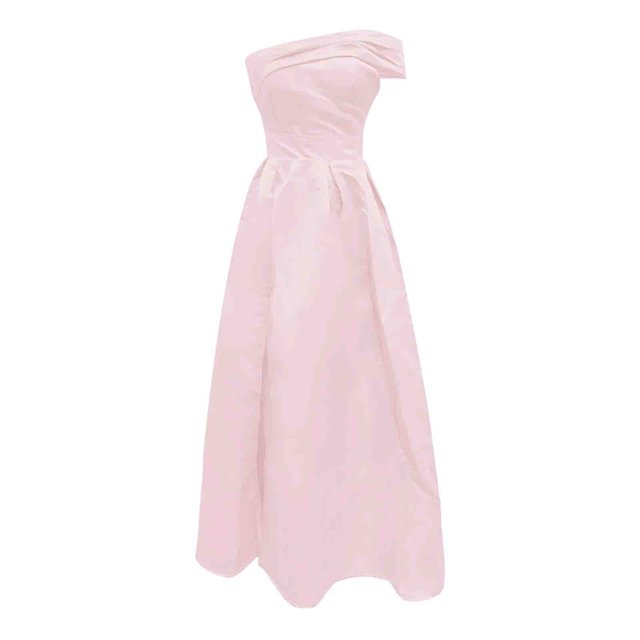 2025 Commerce Extérieur Robe à une Épaule Contraste en Maille Fermeture Éclair au Dos Robe Transparente Robe en Satin Robe de Soirée Robes pour Femmes Été Invitée de Mariage Fête d'Anniversaire Jupe Tutu Vert Fente Haute Robe de Soirée
