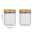 thumbnail image 3 of Large Glass Storage Jars with Wooden Lids - 2-Pack Airtight Food Containers for Pantry Organization, Dry Goods, Coffee, Tea, and Snacks, 3 of 6