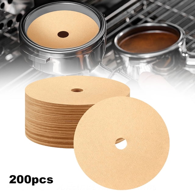 XIPYYKM 200 Count Percolator Coffee Filters, 3.75 Inch Natural Unbleached Disposable Coffee Filter Disc Coffee Filters for Percolators Camping Coffee Pot Home Office Use