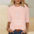 thumbnail image 1 of Daisyyozoid Nouveautés Hauts pour Femmes Joyeuses Pâques Col Rond Haut à Manches Longues Haut à Manches Longues Col Rond Chemise, 1 of 5