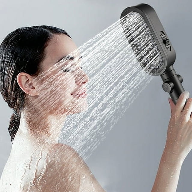 Yhmxh Home Decor Home Accessories Turbo Shower Head Home Bath Shower Nozzle Water Heater Filter Shower-3 Bathing Modes-One Pressurised Water Stop Function Shower Head Shower Head
