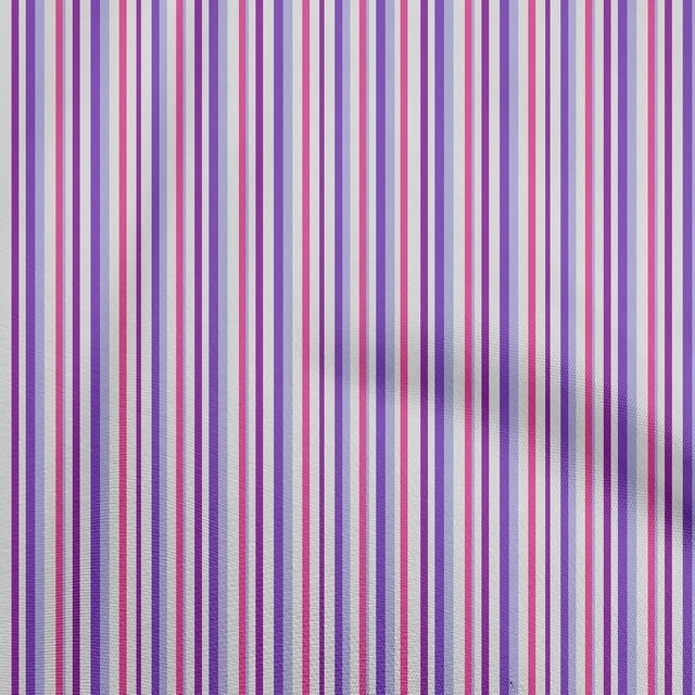 oneOone Velvet Purple Fabric Stripes Sewing Craft Projects Fabric Prints By Yard 58 Inch Wide