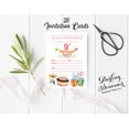 thumbnail image 3 of Darling Souvenir White Birthday Invitation Card 28 Pcs Fill or Write In Blank Invites Printable Party Supplies 5 x 7 Inches, 3 of 5
