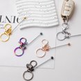 thumbnail image 3 of 6 Pcs Key Chains Gradient Color Bead Lobster Clip Key Storage Stainless No Deformation Pendant DIY Crafts Jewelry Making Gift Golden One Size, 3 of 13