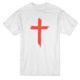 thumbnail image 1 of Jesus Red Cross Paint Style Graphic At The Medium Front Men's White T-shirt, 1 of 1