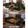 thumbnail image 3 of CHIC HOUSE Modular Sectional Couch Seat,Corduroy Upholstered Single Module,Chenille Chaise/Ottoman Unit for Living Room Sofa (Plush Green), 3 of 9