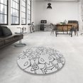 thumbnail image 4 of Ahgly Tapis d'Intérieur Lavable en Machine Carré Transitionnel Gris Platine, 3 Pieds Carré, 4 of 7