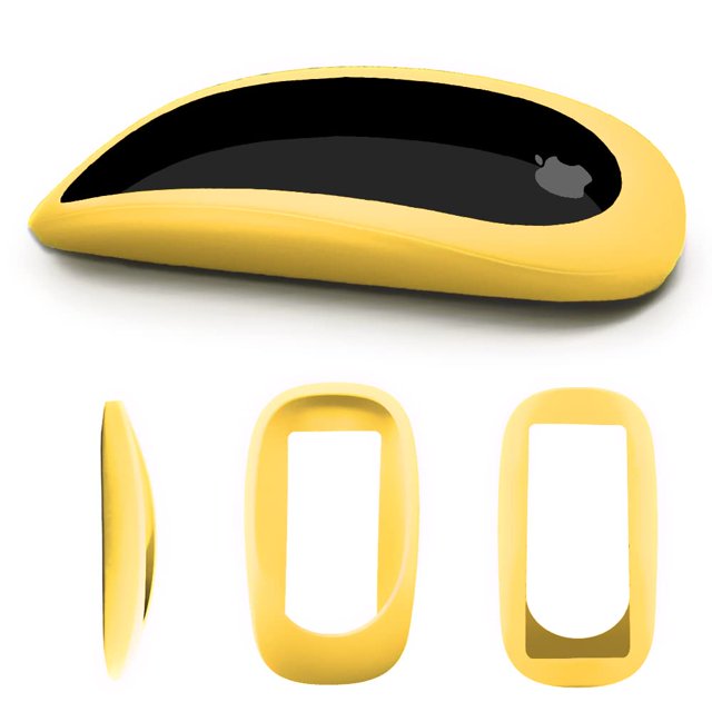 Protective Case for Apple Magic Mouse 1&2 Drop-Resistant Wear-Resistant Mouse Accessories Silicone Cover (Yellow)