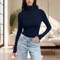 thumbnail image 2 of Wlynlyn Womens Long Sleeve Shirts Turtleneck Slim Fitted Base Layer Shirts Fall Fashion Basic Thermal Underwear Tops, 2 of 6