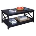 thumbnail image 3 of Convenience Concepts Oxford Table Basse à Cadre en X avec Tablette Inférieure Ouverte, Noir, 3 of 4