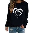 thumbnail image 2 of BVOFAR Chandails à Manches Longues de la Saint-Valentin pour Femmes Décontractés Mignons T-Shirts Graphiques Cœur d'Amour Tendance Col Rond Hauts 2025, 2 of 3