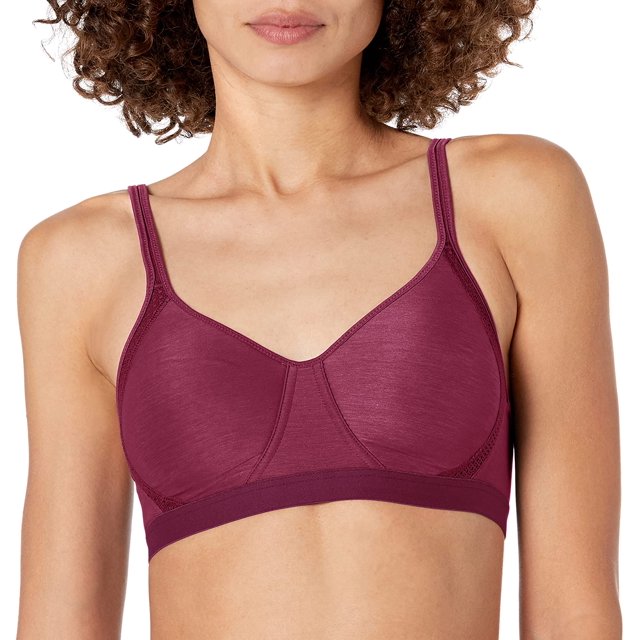 Hanes Womens X-Temp Foam Wirefree Bra, XL, Galactic Red Heather