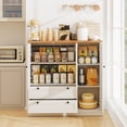 thumbnail image 4 of Gymax Buffet Bahut Armoire de Cuisine Garde-Manger Huche Armoire de Rangement Crédence Style Ferme, 4 of 10
