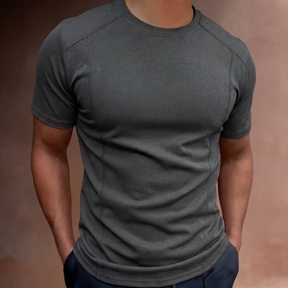 Kalauyu Mens T-Shirts Short Sleeve Athletic Fit Lightweight Moisture Wicking Casual Crew Neck Basic Tee Shirts