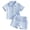 Blue, variant on Wxirdiow Baby Boy Wedding Outfit Toddler Baby Boy Gentleman Outfit Button Down Shirt with Shorts Summmer Formal Clothes Blue Size,6-12 Months