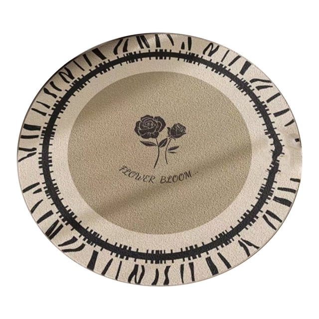 Bdday Indoor Outdoor Rugs American Retro Round Carpet Living Room Coffee Table Blanket Luxury Bedroom Bedside Blanket Cloakroom Rocking Chair Floor Mat Rug for Bathroom