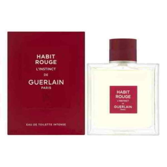 Habit Rouge L'instinct par Guerlain Eau de Toilette Vaporisateur Intense 3.3 oz