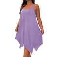 thumbnail image 2 of Ounisa Robe Camisole Midi Fluide Sans Manches à Encolure Dégagée et Ourlet Asymétrique pour Femme Grande Taille, 2 of 8