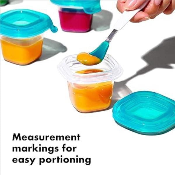 OXO Tot - Blocs pour Bébé en Silicone - Contenants de Conservation pour Congélateur - Sarcelle