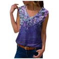 thumbnail image 1 of Fridja Femmes Casual V-Cou Imprimé Top Chemisier Camisole, 1 of 9