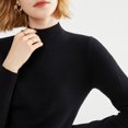 thumbnail image 4 of FAIWAD Women's Basic Long Sleeve Undershirts Tops Round Neck Slim Stretch Tight Pullovers Tops, 4 of 4