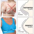 thumbnail image 4 of Women's Rhinestone Sports Bra - Hollow Back Design w/ Wide Strap Support | Anti-Sagging Wireless Bra for Workouts & Mature Figures, 4 of 4