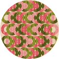 thumbnail image 1 of Ahgly Tapis Rond Lavable en Machine Intérieur Transitionnel Rouge Châtaigne, 3 Pieds Rond, 1 of 7