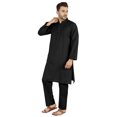 thumbnail image 3 of Atasi Ensemble Kurta Pyjama 2 Pcs pour Homme, Col Henley, Kurta Long Décontracté, 3 of 7