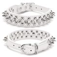 thumbnail image 1 of Spiked Studded Rivet Leather Dog Collar for Cats Puppy Small Medium PetsWhiteXL 56*3.0CM, 1 of 7