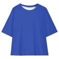 thumbnail image 4 of Hauts d'Été pour Adolescentes 2025 T-Shirts Surdimensionnés à Manches Courtes Chic Décontracté Col Rond Mode, 4 of 6