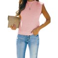 thumbnail image 2 of Faithtur Débardeur Tricoté d'Été pour Femmes, Couleur Unie Sans Manches Col Rond Slim Mode Urbaine, 2 of 4