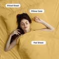 thumbnail image 4 of EGYPTIAN COMFORT - Silky Smooth Lightweight Bed Sheet Set - Brushed Micro - Deep Pocket - 4 Piece Set - Full - Gold, 4 of 6