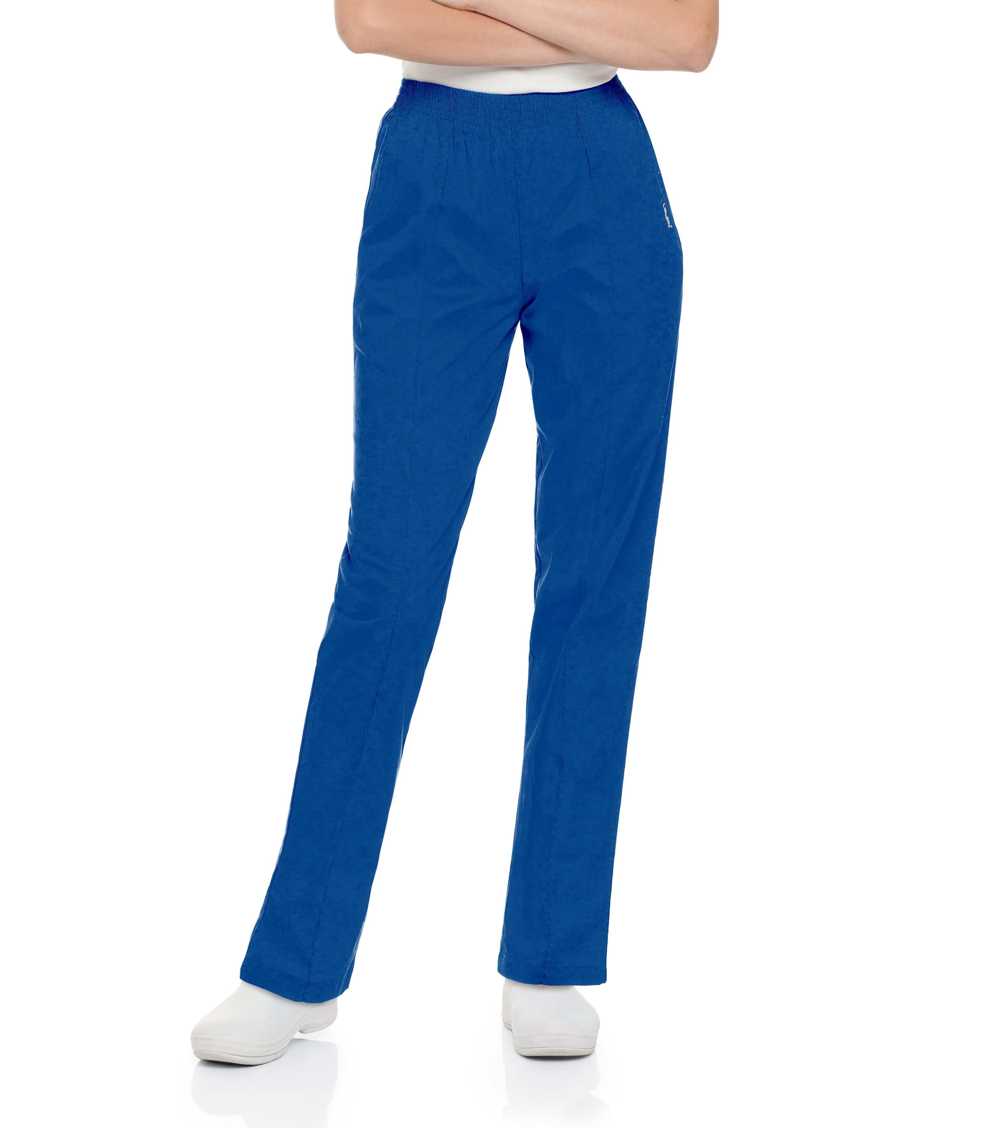 Landau Essentials Pantalon d'Uniforme à 2 Poches pour Femmes : Coupe Classique et Décontractée, Taille Élastique 8320