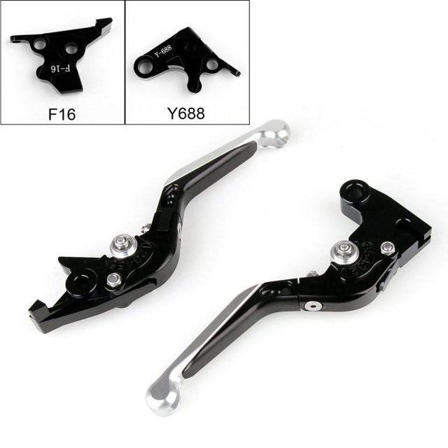 Adjustable Folding Extendable Brake Clutch Levers For Yamaha FZ1 FZ8 XJ6 FZ6 Silver