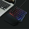 thumbnail image 4 of axGear One-hand Gaming Keyboard Wired USB 35 Keys with RGB Rainbow Backlit Single Hand E-sport Multimedia Mini Keypad, 4 of 7