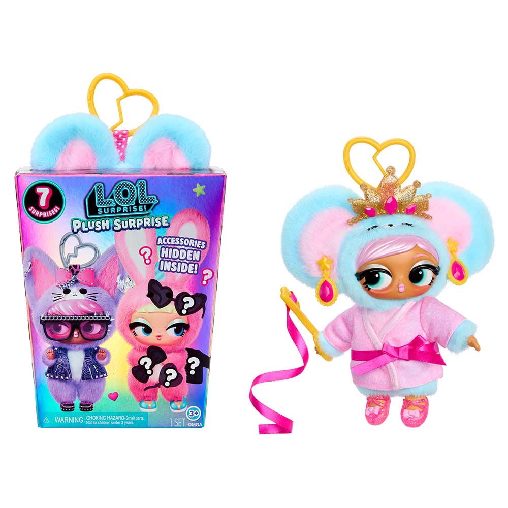 LOL Surprise! Plush SurpriseMC ! – Peluche surprise avec articles mode cachés – excellent cadeau pour les enfants de 3 ans et +