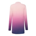thumbnail image 5 of Yuyuzo Long Cardigan for Women Gradient Color Open Front Draped Tops Fall Winter Casual Cardigan, 5 of 5