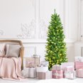 thumbnail image 4 of Patiojoy 6FT Pre-lit Hinged Artificial Pencil Fir Christmas Tree with UL-listed Lights, 4 of 10