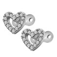 thumbnail image 3 of lionlar 2pcs Dermal Anchor Tops and Base Titanium Steel Piercing Jewelry Heart 1, 3 of 9