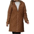 thumbnail image 2 of LOVZFMLL Jackets for Women Ladies' Trendy Solid Color Zipper Hooded Loose Medium Long Plush Jacket, 2 of 7